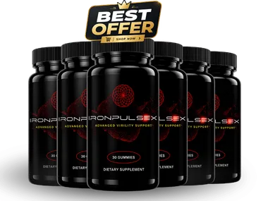IronPulseX 6 bottle best value package of virility support gummies, 180-day supply with free US shipping